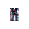 Jupe noire en simili cuir avec zip Lara